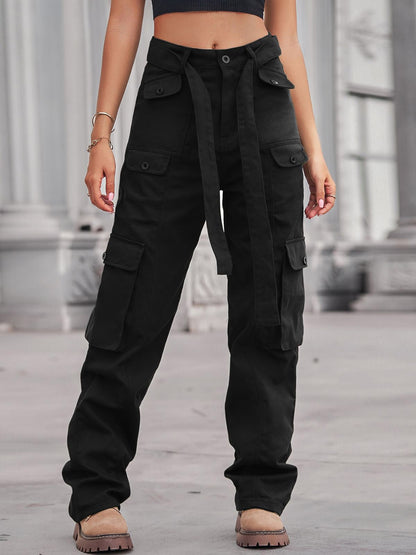 Pants Tie Pocket Casual Cargo Pants - LuckyFash™