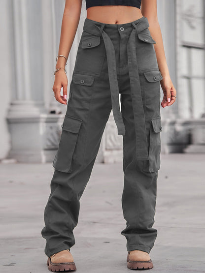 Pants Tie Pocket Casual Cargo Pants - LuckyFash™