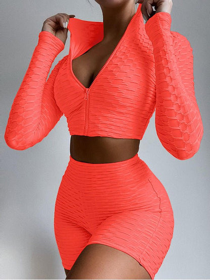 Women's Sets Yoga Clothes Long Sleeve Sports Two Piece Suit - LuckyFash™