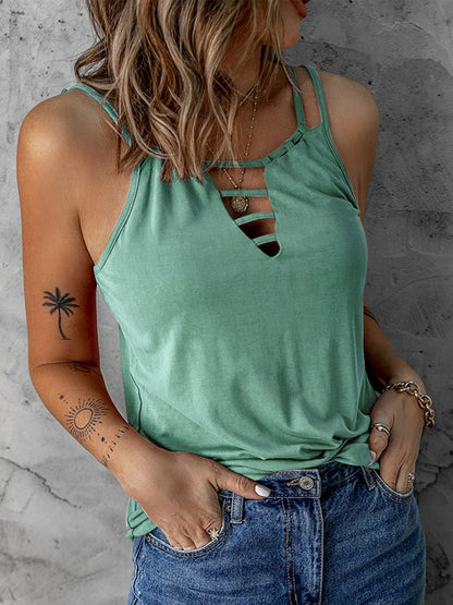 Tank Tops Cutout Camisole Casual Tank Top - LuckyFash™