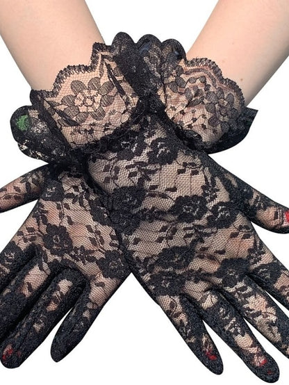 Gloves Lace Gloves Wedding Party Evening Gift Polyester Simple Bridal Gloves Sexy 1 Pair for Women - LuckyFash™