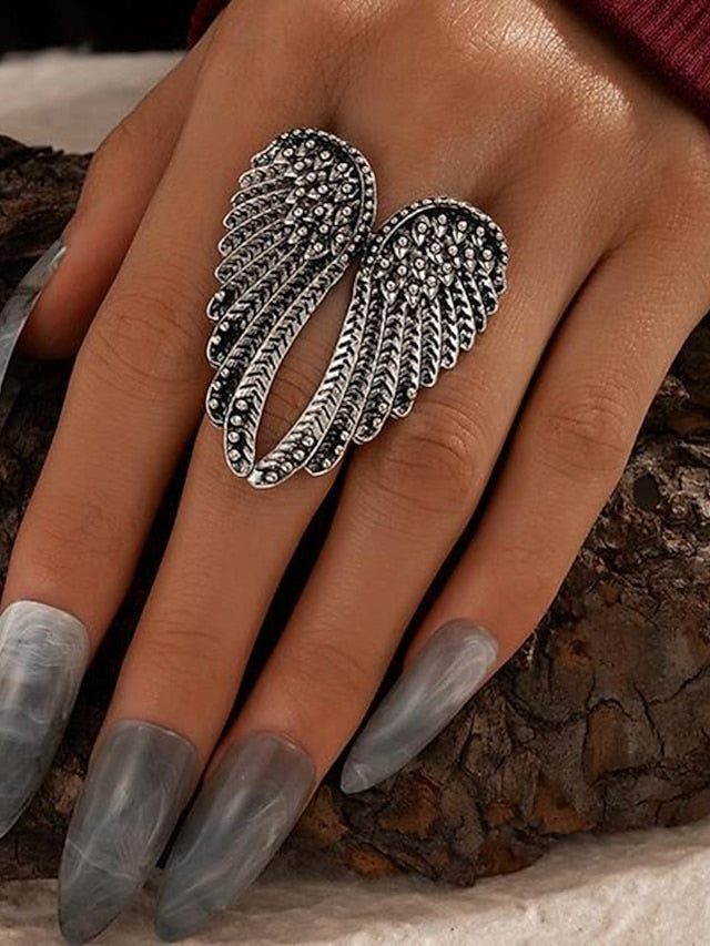 1PC Adjustable Ring For Women's Holiday Prom Alloy Classic Wings - LuckyFash™