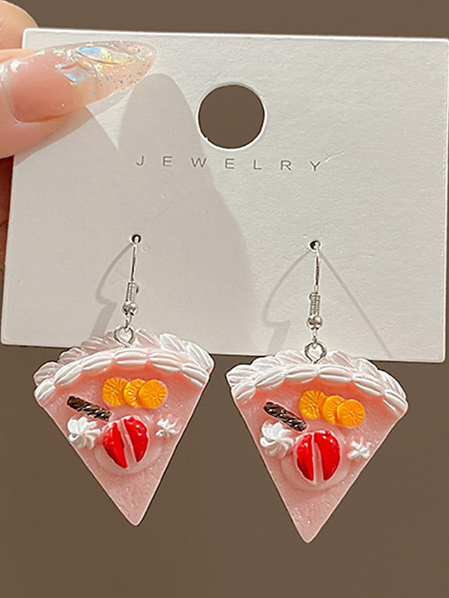 1 Pair Drop Earrings Earrings For Women's Work Daily Date Cute Fruit Cake - LuckyFash™