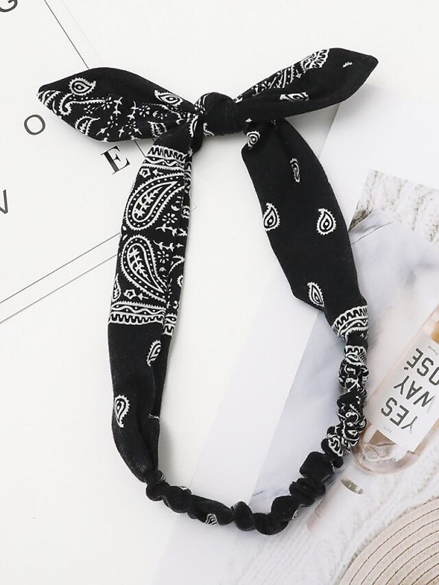 1PC Women's Headbands Hair Band For Formal Outdoor Street Daily Classic Fabric Black White Dark Red - LuckyFash™