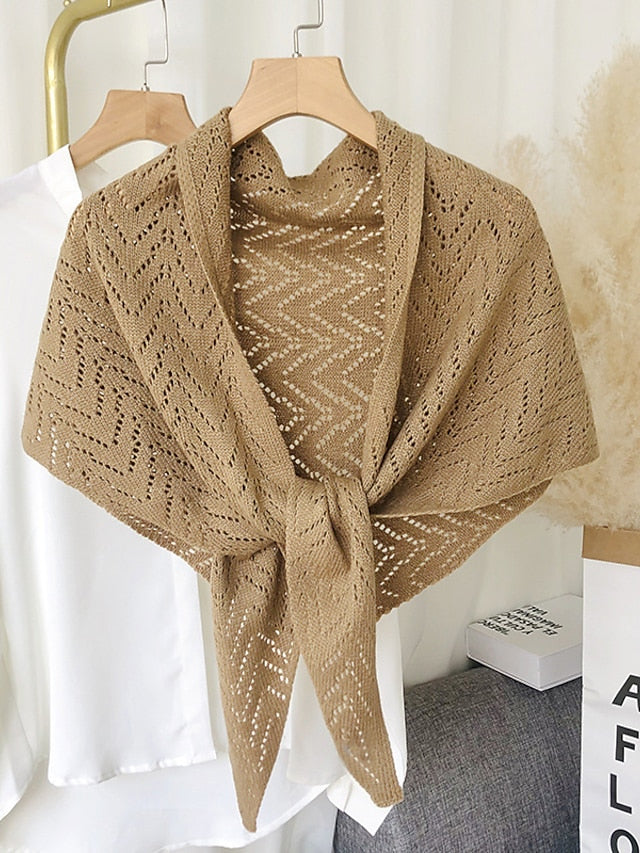 Fashion Knitted Crochet Hollow Fake Collar for Women Small Shawl Wrap Flase Collar Decor Female Shirt Detachable Collar - LuckyFash™