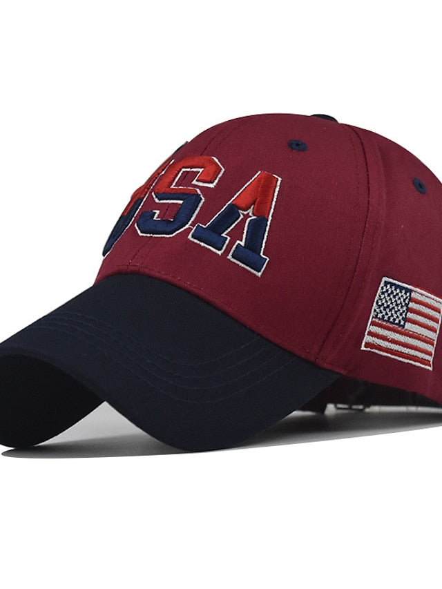 1pcs High Quality American Flag Cotton Baseball Cap For Men Embroidery USA Snapback Hat for Men&Women Fashion Trucker Hat - LuckyFash™