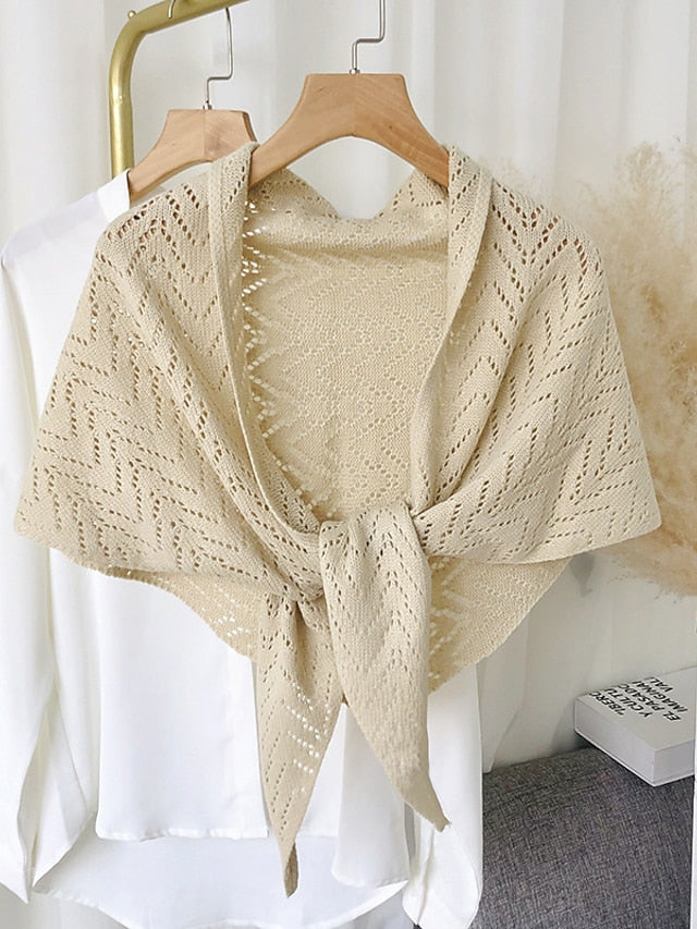 Fashion Knitted Crochet Hollow Fake Collar for Women Small Shawl Wrap Flase Collar Decor Female Shirt Detachable Collar - LuckyFash™