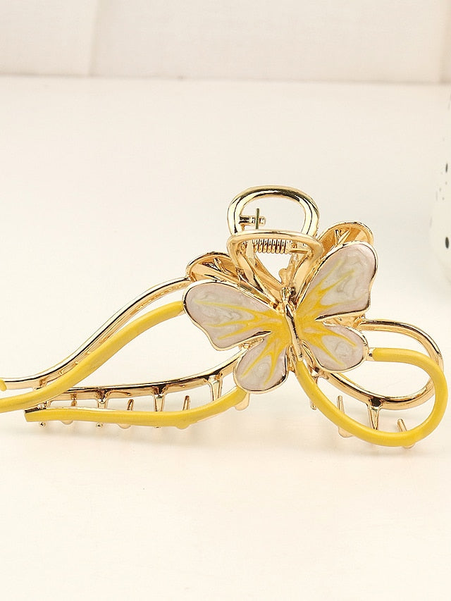 1pc Women's Girls' Hair Claw Metal Butterfly Hair Clips Clamp Nonslip Hair Claw Hair Accessories for Women Girls for Thinner Thick Hair Styling Fashion Hair Supplies - LuckyFash™