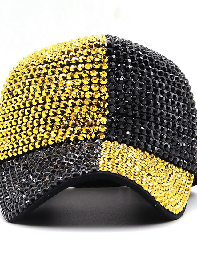 1pcs Summer Men's Women's Baseball Cap Wild Rhinestone Caps Fashion Personality Street Highlights Hip-hop Hats - LuckyFash™