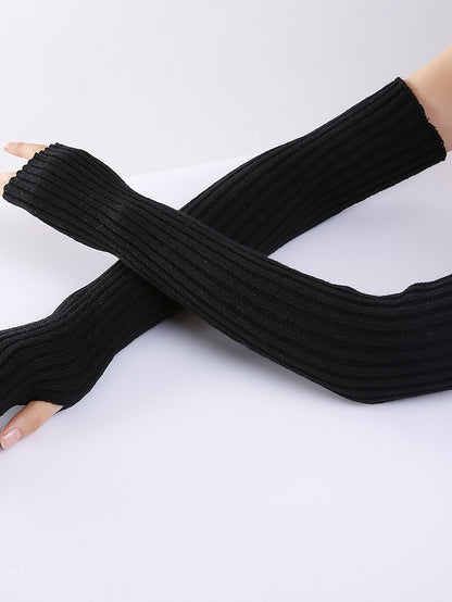 1 Pair Women Warm Ups Fingerless Gloves Date Vacation Half-finger Heart Solid / Plain Color Warm - LuckyFash™