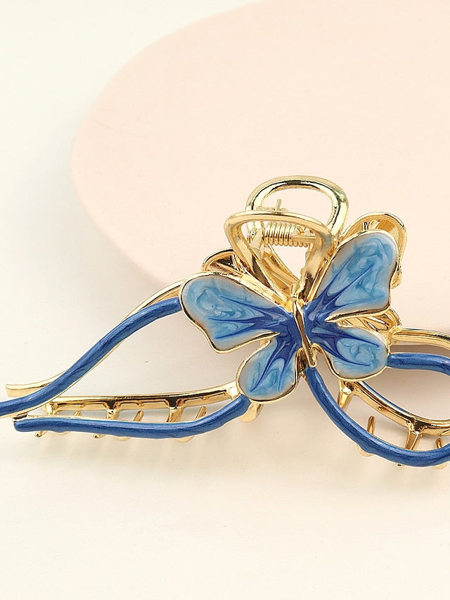 1pc Women's Girls' Hair Claw Metal Butterfly Hair Clips Clamp Nonslip Hair Claw Hair Accessories for Women Girls for Thinner Thick Hair Styling Fashion Hair Supplies - LuckyFash™