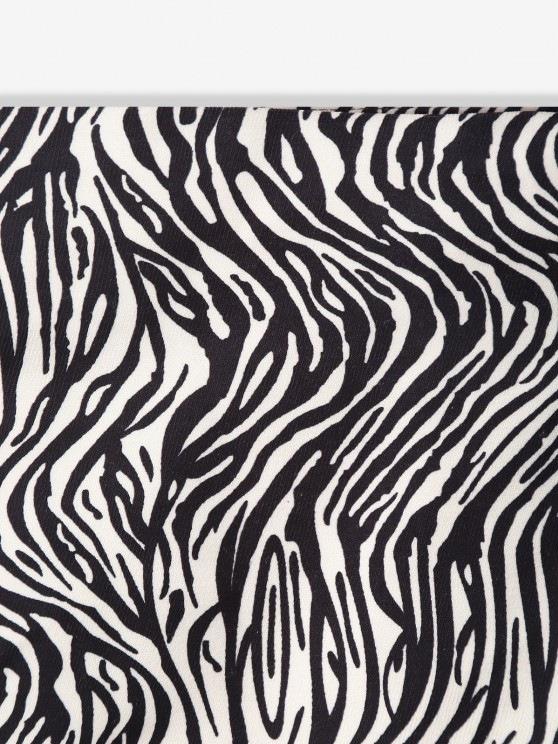 Zebra Animal Pattern Slit Midi Skirt - LuckyFash™