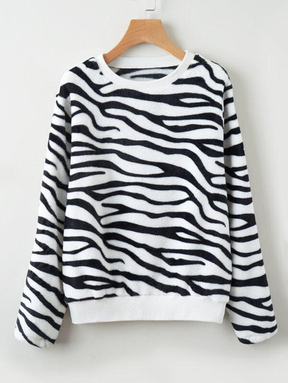 Zebra Stripe Flannel Sweatshirt - LuckyFash™