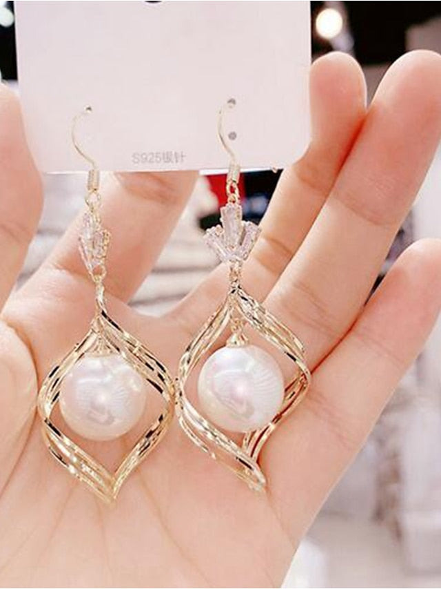 1 Pair Drop Earrings For Women's AAA Cubic Zirconia Street Date Alloy Pear Cut Fashion - LuckyFash™