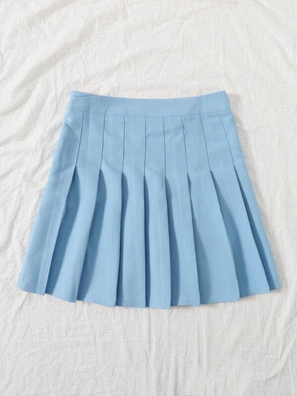 Zip Side Pleated Skirt - LuckyFash™