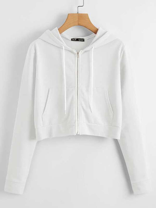 Zip Up Drawstring Hoodie - LuckyFash™