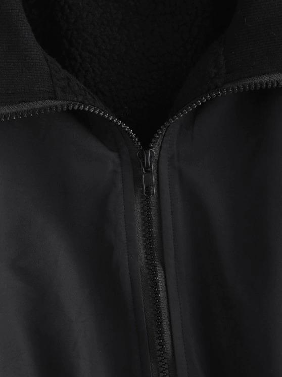 Zip Up Fleece Lined Bomber Jacket - LuckyFash™