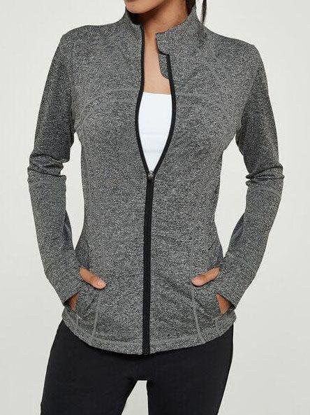 Zip Up Pocket Side Mesh Insert Sports Jacket - LuckyFash™