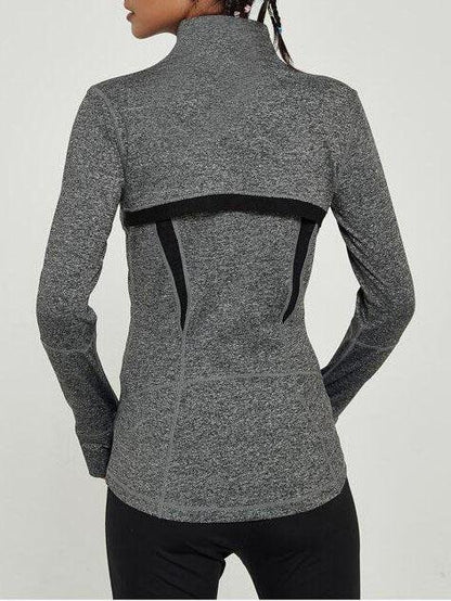 Zip Up Pocket Side Mesh Insert Sports Jacket - LuckyFash™