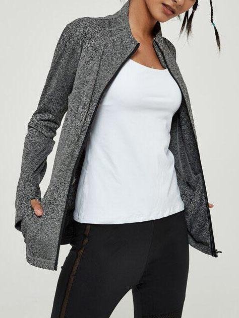 Zip Up Pocket Side Mesh Insert Sports Jacket - LuckyFash™