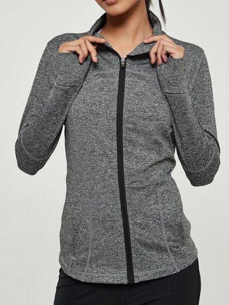 Zip Up Pocket Side Mesh Insert Sports Jacket - LuckyFash™