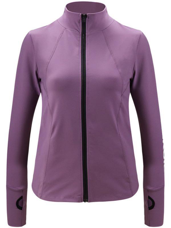 Zip-up Sports Jacket With Thumb Hole - LuckyFash™