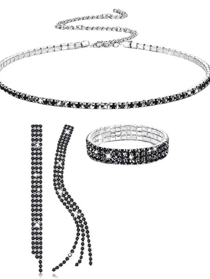 3pcs Jewelry Set For Women's Party Evening Rhinestone Alloy - LuckyFash™