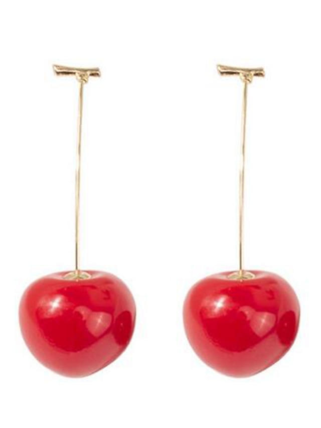 1 Pair Stud Earrings Drop Earrings For Women's Street Date Alloy Classic Cherry - LuckyFash™