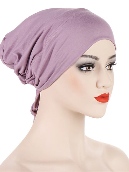 Soft Double Layer Satin Jersey Inner Hijab Cap Muslim Underscarf Bonnet Female Headband Caps Islam Ramadan Bandage Hat - LuckyFash™